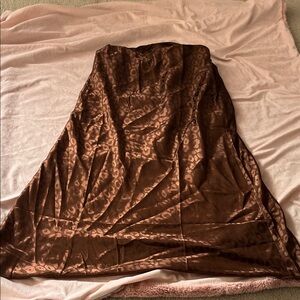 Fashion Nova Brown Leopard Maxi Skirt